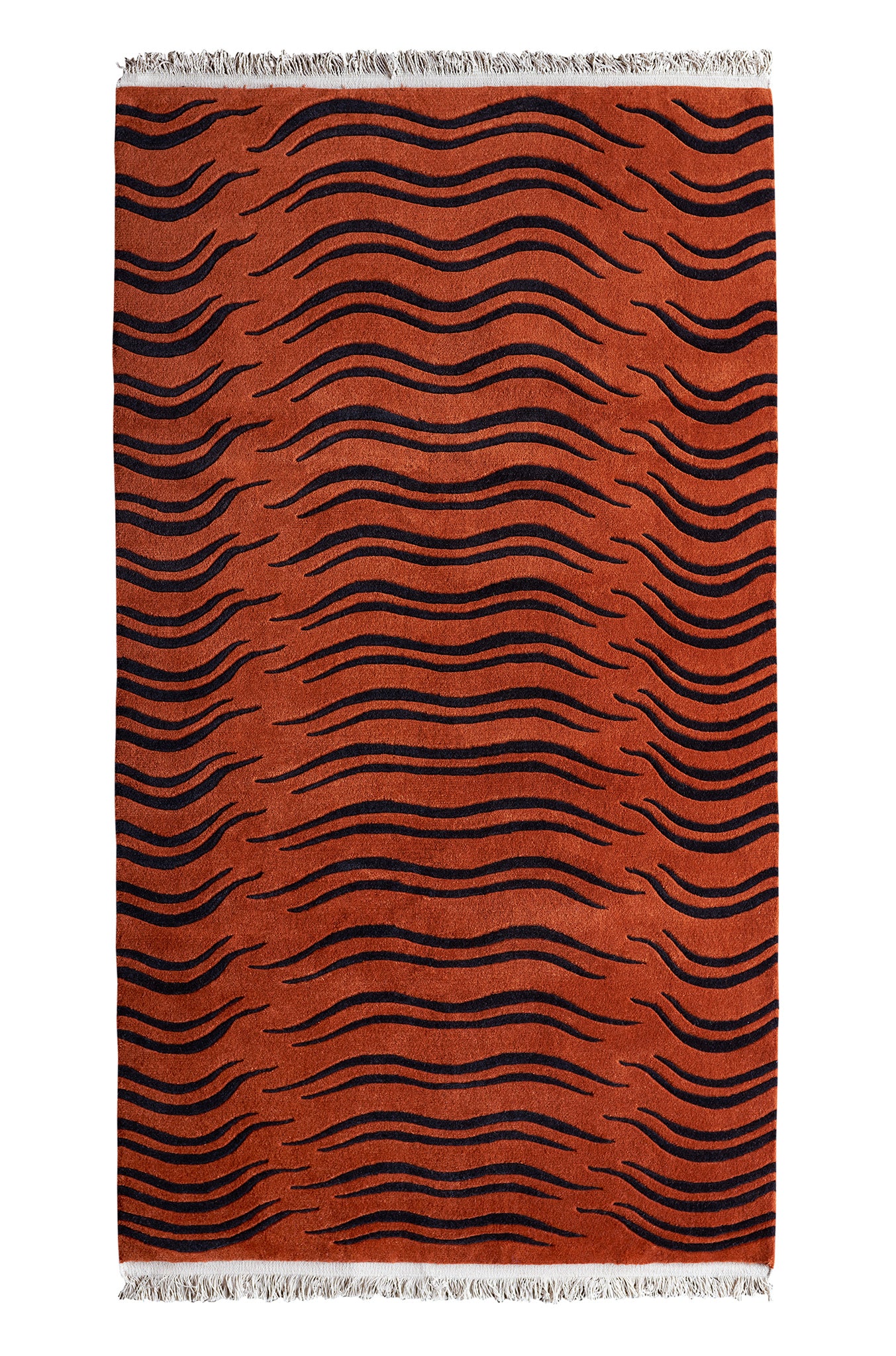 Handwoven Tibetan Tiger Rug by Tibetan Refugee Artisans (Tiger 2) – Tim ...