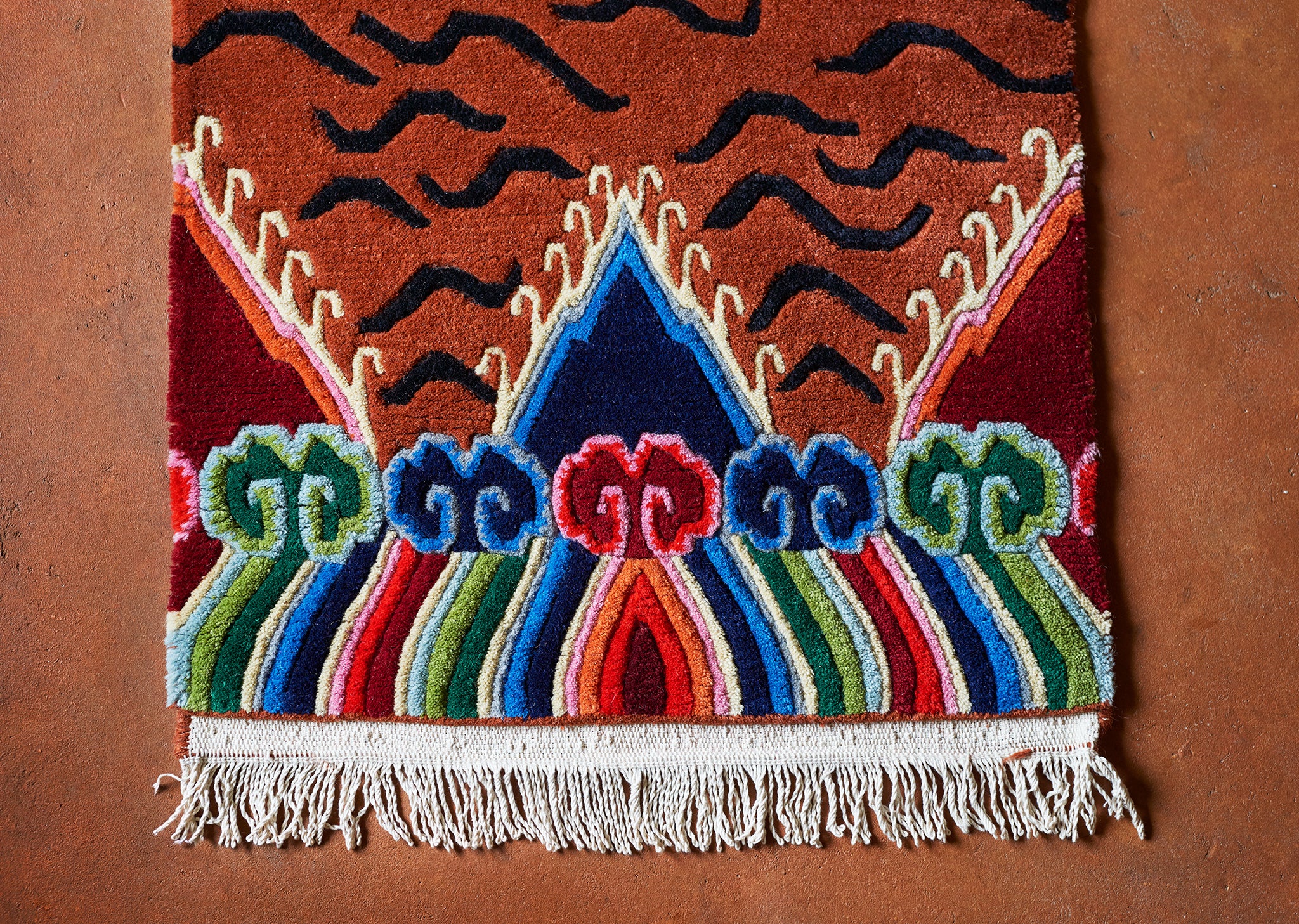 Handwoven Tibetan Tiger Rug by Tibetan Refugee Artisans (Tiger 2) – Tim ...