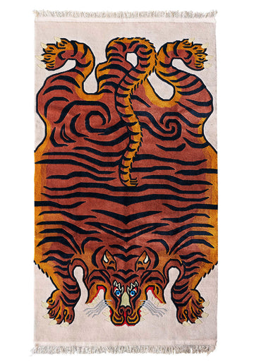 Hand-woven Tibetan Tiger Rug